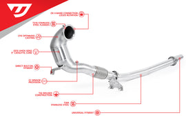 Unitronic Performance Catted Downpipe - Audi S3 / Volkswagen Golf R 2.0TSI 2022+