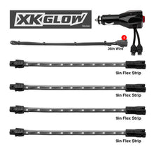 Load image into Gallery viewer, XK Glow Car Interior LED Accent Light Kit | 4 Strip Single Color