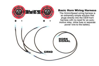 GrimmSpeed Wiring Harness for Hella Horns - Subaru WRX / STI 2002-2014