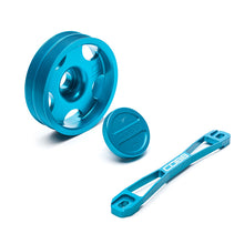 Load image into Gallery viewer, Cobb Main Pulley / Oil Cap / Battery Tie Down Package (Teal) - Subaru WRX / STi 2002-2014 (+Multiple Fitments)