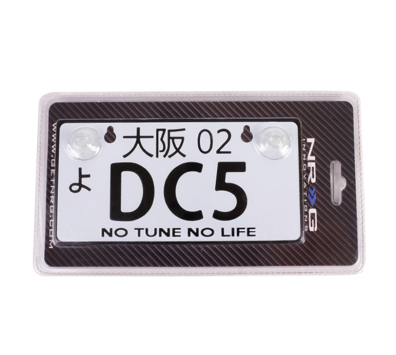NRG Mini JDM Style Aluminum License Plate (Suction-Cup Fit/Universal) - DC5