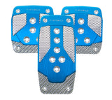 NRG Aluminum Sport Pedal M/T - Blue w/Silver Carbon