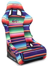 Load image into Gallery viewer, NRG FRP Bucket Seat PRISMA Serepi Edition W/ Red Pearlized Back Mexi-Cali Blanket Print - Large