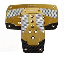 Load image into Gallery viewer, NRG Aluminum Sport Pedal A/T - Red w/Chrome Gold Carbon