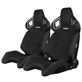 Braum Racing ALPHA-X Series Racing Seats (Pair; Black Cloth)
