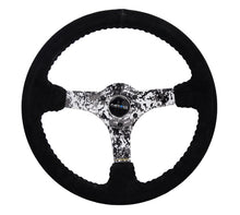 Load image into Gallery viewer, NRG Reinforced Steering Wheel (350mm / 3in. Deep) Blk Suede w/Hydrodipped Digi-Camo Spokes