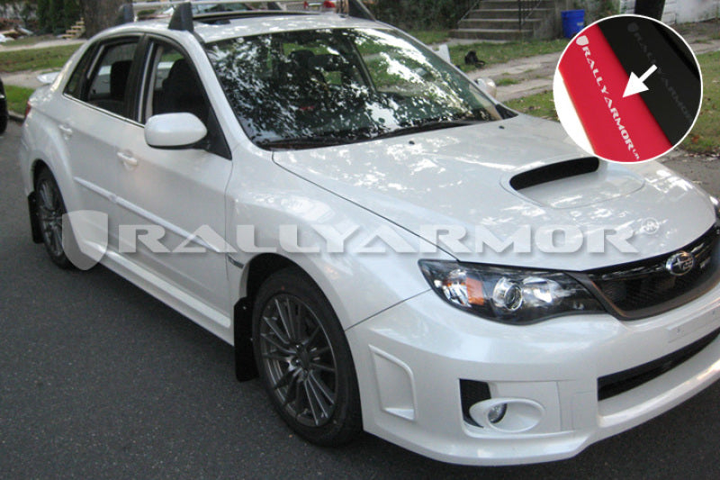 Rally Armor Red UR Mud Flap w/ White Logo - Subaru WRX / STi Sedan 2011-2014