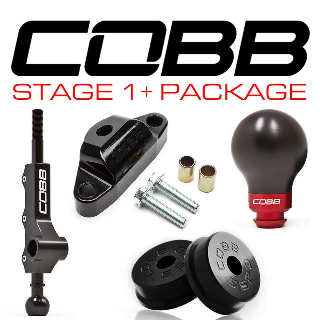 Cobb 5MT Stage 1+ Drivetrain Package w/ Tall Wide Barrel Shifter (Stealth Black) - Subaru WRX 2002-2007