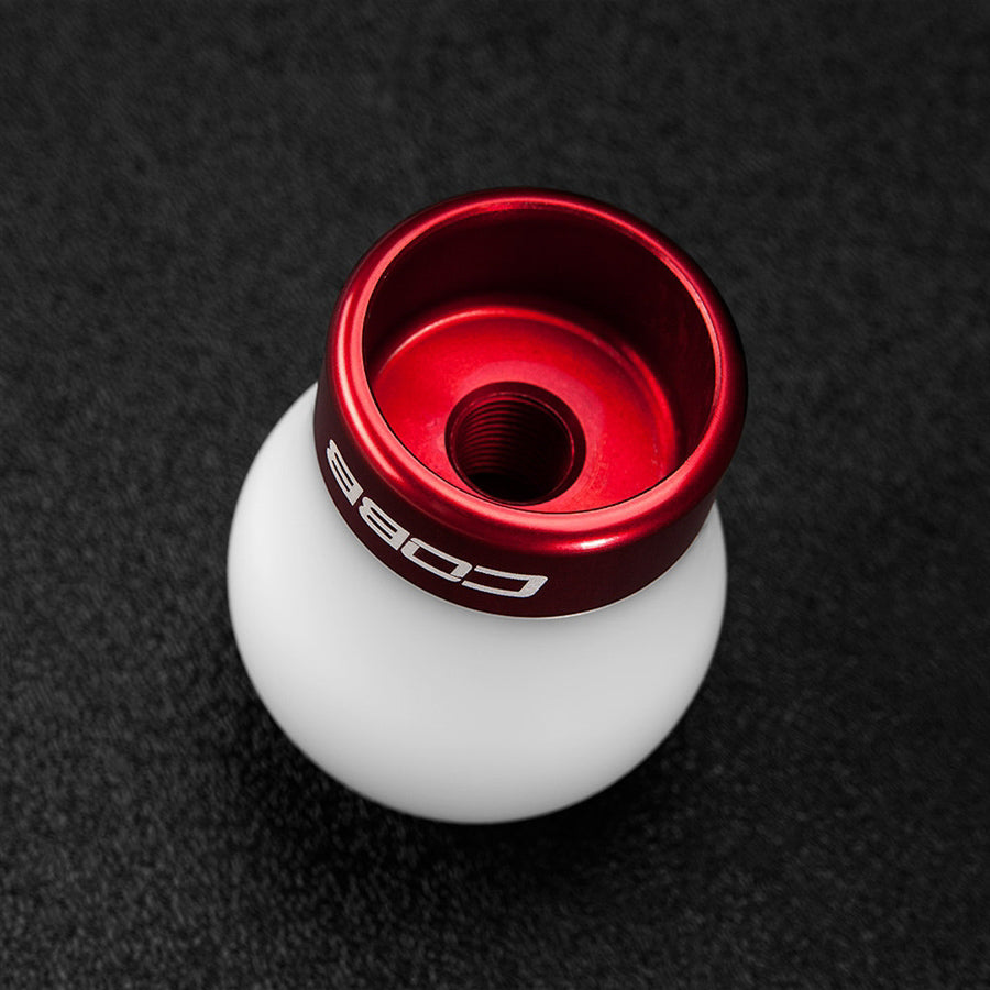 Cobb White Shift Knob (Red Base) - Ford Focus ST 2013-2018 / Focus RS 2016-2018 / Fiesta ST 2014-2019