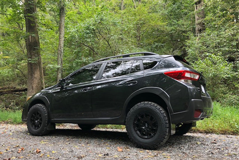 Rally Armor 18-22 Subaru Crosstrek Lift/AT Black Mud Flap w/ White Logo (Front Only)