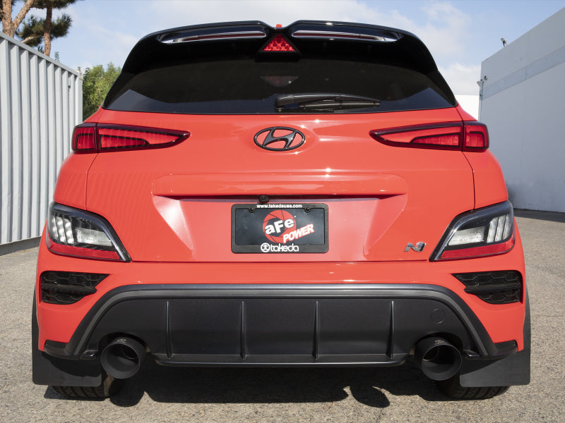 aFe 22-23 Hyundai Kona N L4 2.0L (t) Takeda 3in SS Axle-Back Exhaust System w/ Black Tips