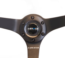 Load image into Gallery viewer, NRG Reinforced Steering Wheel (350mm / 3in. Deep) Blk Suede w/Blk BBall Stitch (Odi Bakchis Edition)