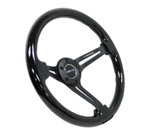 Load image into Gallery viewer, NRG Reinforced Steering Wheel (350mm / 3in. Deep) Blk Wood w/Blk Matte Spoke/Black Center Mark