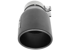 Load image into Gallery viewer, aFe MACH Force-Xp 3in 304 SS Metallic Black Exhaust Tip 3in In x 4-1/2in Out x 9in L Clamp-On Right