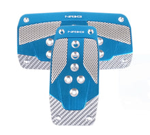 Load image into Gallery viewer, NRG Aluminum Sport Pedal A/T - Blue w/Silver Carbon