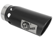 Load image into Gallery viewer, aFe Power Intercooled Tip Stainless Steel - Black 4in In x 5in Out x 12in L Bolt-On