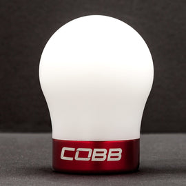 Cobb Shift Knob (White w/ Race Red) - Volkswagen GTI 2010-2021 / Golf R 2015-2019 / Jetta GLI 2019-2021