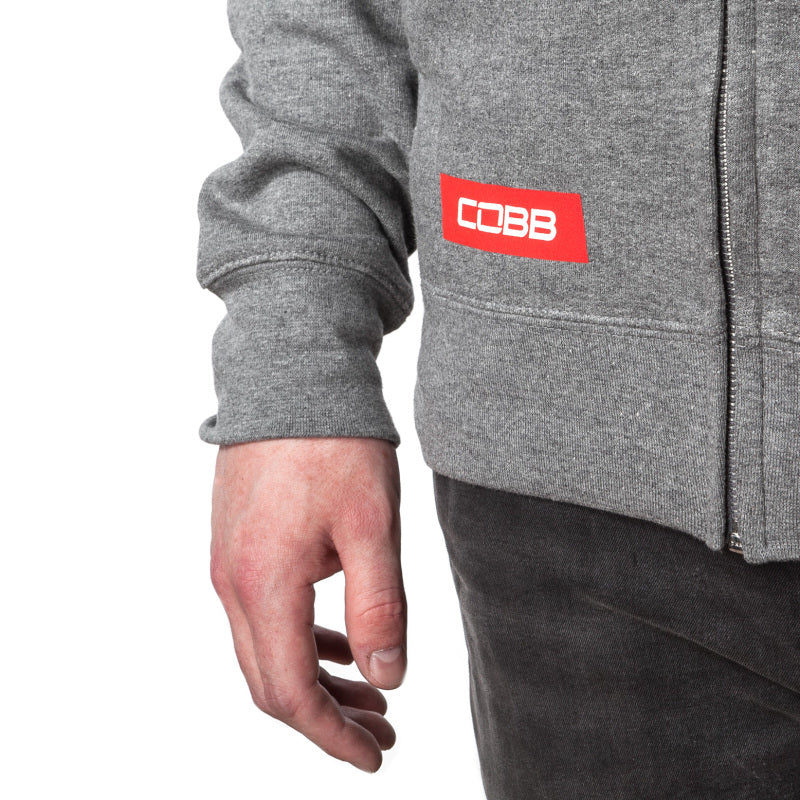 Cobb Grey Zippered Hoodie - Large