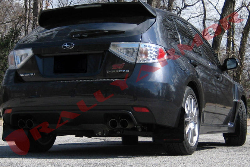 Rally Armor Black UR Mud Flap w/ Red Logo - Subaru WRX 2011-2014 / STi 2008-2014 Hatchback