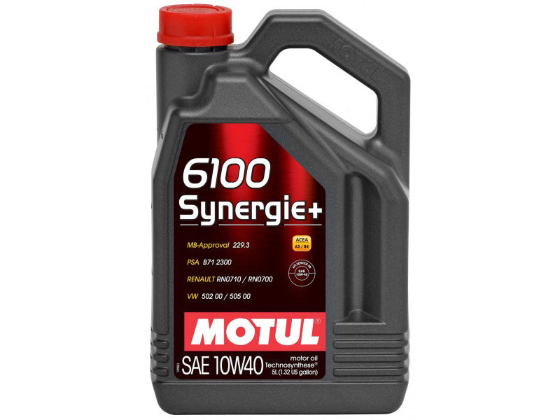 Motul 5L Technosynthese Engine Oil 6100 SYNERGIE+ 10W40 (Universal; Multiple Fitments)
