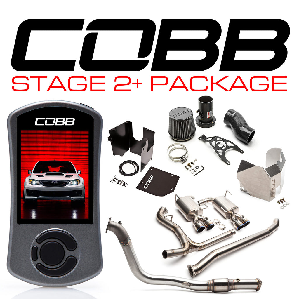 Cobb Stage 2 Plus Power Package (Titanium) w/ Stealth Black Intake - Subaru STi 2011-2014