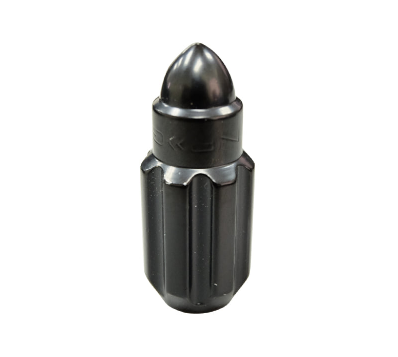 NRG 500 Series M12 X 1.5 Bullet Shape Steel Lug Nut Set - 21 Pc w/Lock Key - Black