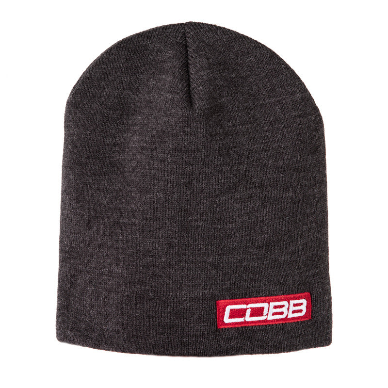 Cobb Tuning Bar Logo Knit Beanie - Gray w/ Red Logo