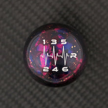 Load image into Gallery viewer, Billetworkz 6 Speed Heartbeat Engraving Cosmic Space Shift Knob - Subaru STi 2004-2020