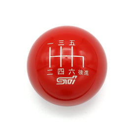 Billetworkz Gloss Red Weighted Japanese Engraving Shift Knob w/ STi Logo - Subaru STi 2004-2021