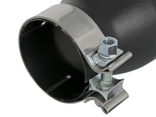 Load image into Gallery viewer, aFe MACH Force-Xp 409 SS Exhaust Tip Black (Left Side) 3in In x 4-1/2in Out x 9in L Clamp-On