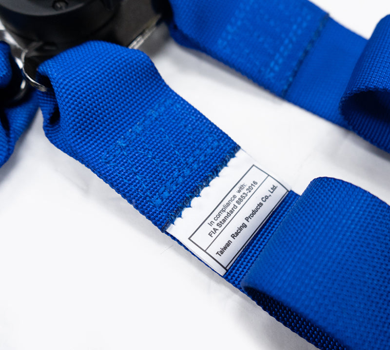 NRG FIA 6pt 2in. Shoulder Belt for HANS Device/ Rotary Cam Lock Buckle/ 3in. Waist Belt - Blue