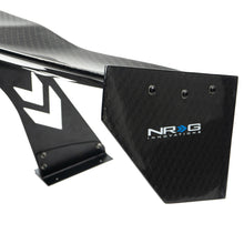 Load image into Gallery viewer, NRG Carbon Fiber Spoiler - Universal (69in.) w/ Diamond Weave/NRG Logo Stand Cut Out/Lrg Side Plate