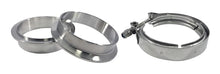 Load image into Gallery viewer, Torque Solution Stainless Steel V-Band Clamp &amp; Flange Kit - 1.5in (44mm)