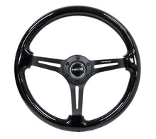 Load image into Gallery viewer, NRG Reinforced Steering Wheel (350mm / 3in. Deep) Blk Wood w/Blk Matte Spoke/Black Center Mark