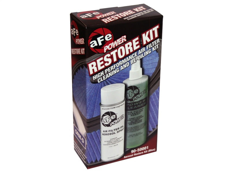 aFe Air Filter Restore Kit: 5.5 oz Blue Oil & 12 oz Power Cleaner - Universal