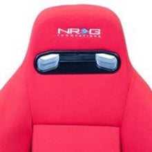 Load image into Gallery viewer, NRG Sport Seats (Pair) Type-R Cloth w/NRG Logo - Red w/Red Stitch