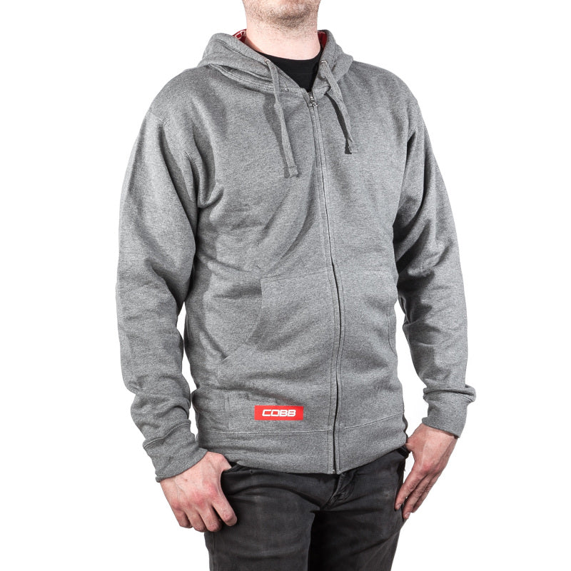 Cobb Grey Zippered Hoodie - Large