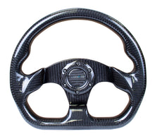 Load image into Gallery viewer, NRG Carbon Fiber Steering Wheel (320mm) Flat Bottom w/Shiny Black Carbon
