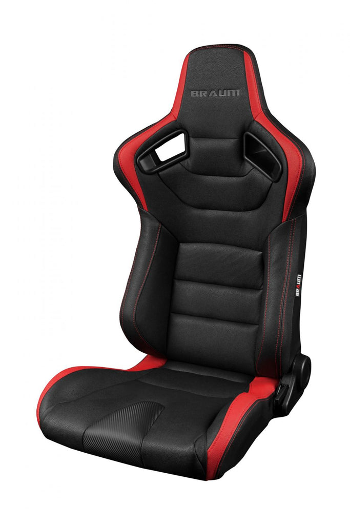 Braum Racing ELITE Series Racing Seats (Pair; Black & Red)