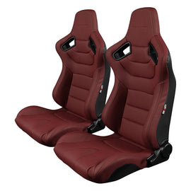 Braum Racing ELITE Series Racing Seats (Pair; Maroon)