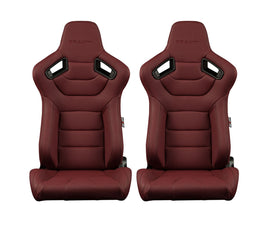 Braum Racing ELITE Series Racing Seats (Pair; Maroon)