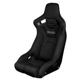Braum Racing ELITE R Series Fixed Back Racing Seats (Single; Black / Black Piping)