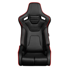 Load image into Gallery viewer, Braum Racing ELITE-R Series Racing Seats (Pair; Black Leatherette / Red Piping)