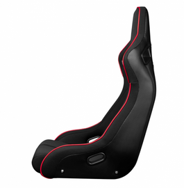 Braum Racing ELITE R Series Fixed Back Racing Seats (Single; Black / Red Piping)