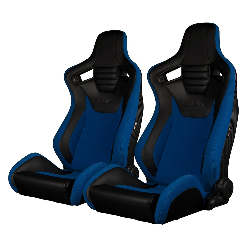Braum Racing ELITE-S Series Racing Seats (Pair; Black | Blue)