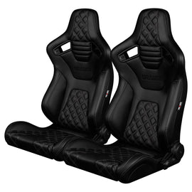 Braum Racing ELITE-X Series Racing Seats (Pair; Diamond Edition / Black Piping)