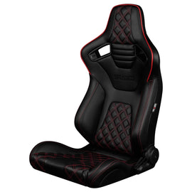 Braum Racing ELITE-X Series Racing Seats (Pair; Diamond Edition / Red Piping)