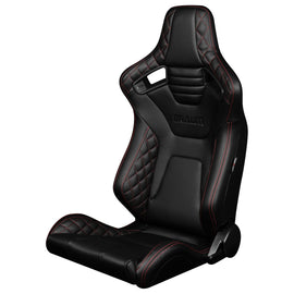 Braum Racing ELITE-X Series Racing Seats (Pair; Diamond Edition / Red Stitching)