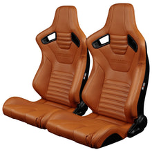Load image into Gallery viewer, Braum Racing ELITE-X Series Racing Seats (Pair; British Tan Leatherette)