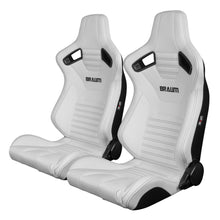 Load image into Gallery viewer, Braum Racing ELITE-X Series Racing Seats (Pair; White Leatherette)